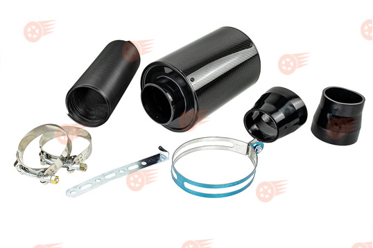 Комплект холодного впуска со встроенным фильтром закрытого типа в карбоновом корпусе универсальный на ВАЗ и иномарки_1