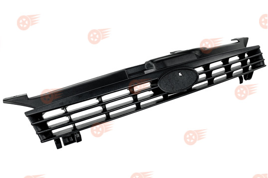 Решетка радиатора черная шагрень с местом под шильдик на Лада Калина_1