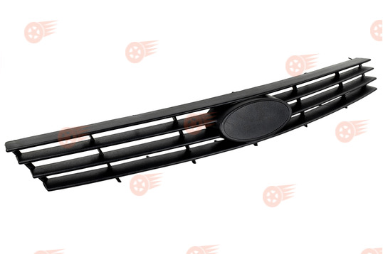 Решетка радиатора с местом под шильдик, черная шагрень на Лада Приора_1