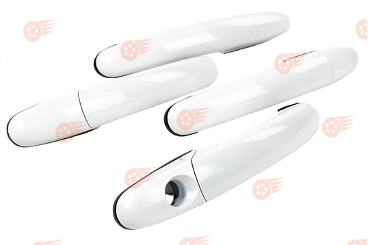 Наружные евроручки дверей окрашенные в цвет Белое облако (240) Тюн-Авто на Лада Калина, Калина 2, Гранта_1