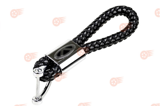 Брелок-петля плетеный черный на ключи Chery_1