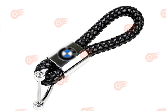 Брелок-петля плетеный черный на ключи BMW_1