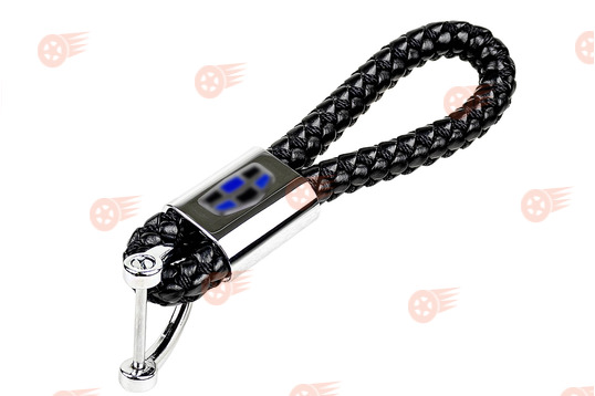 Брелок-петля плетеный черный на ключи Geely_1