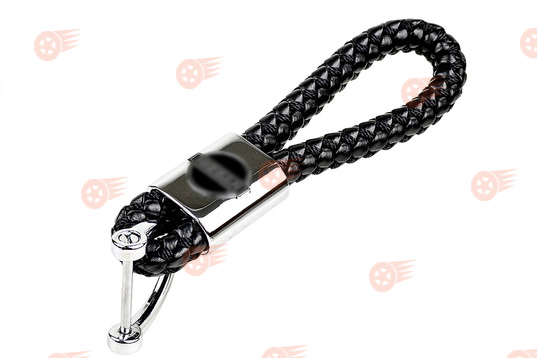 Брелок-петля плетеный черный на ключи Nissan_1