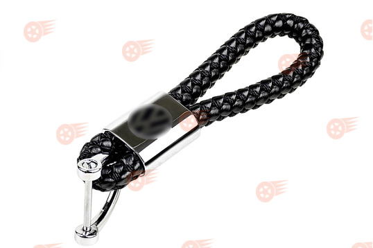 Брелок-петля плетеный черный на ключи Volkswagen_1