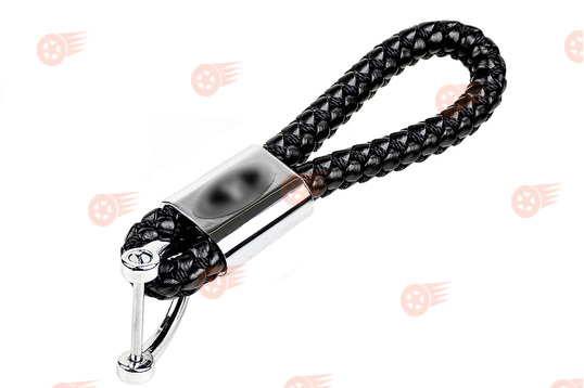 Брелок-петля плетеный черный на ключи Лада_1