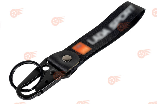 Брелок-петля тканевый черный Sport на ключи Лада_1