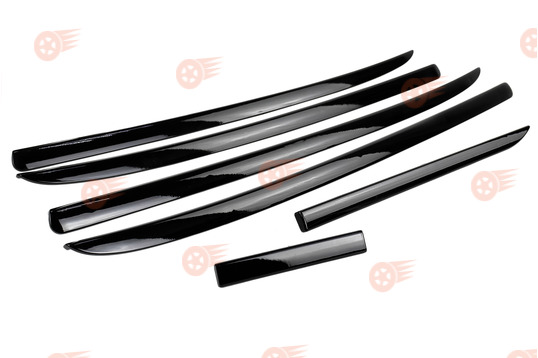 Комплект молдингов обивок дверей (батонов) и панели приборов, черный лак на Лада Приора 2_1