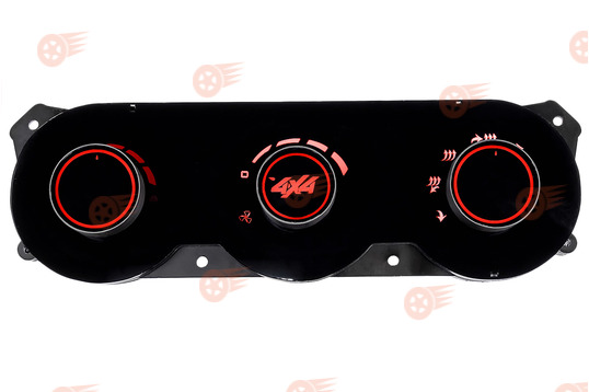 Тюнинговая панель блока управления отопителем, красная диодная подсветка на Лада Нива 4х4 с 2019 г.в., Нива Легенд_1