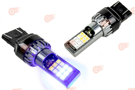 Светодиодные лампы ДХО, цоколь W21/5W с функцией приветствия на Лада Калина 2, Гранта, Гранта FL, Ларгус FL, Веста, Renault, Datsun_1