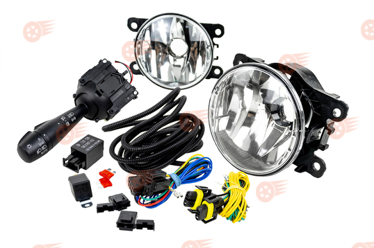 Комплект подключения ПТФ ML Auto Light Technology с противотуманными фарами Тюн-Авто, подрулевым переключателем и рамками на Лада Веста NG Кросс_1