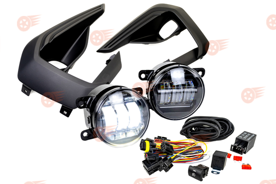 Комплект подключения ПТФ ML Auto Light Technology с противотуманными фарами Sal-Man 65W и рамками на Лада Веста NG Кросс_1