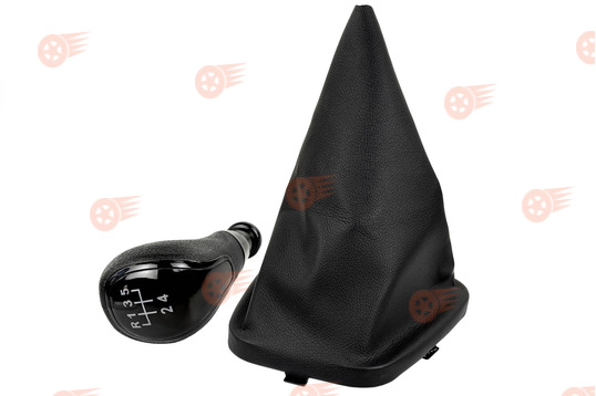 Ручка КПП с черной лаковой вставкой Sal-Man с пыльником на ВАЗ 2110, 2111, 2112_1