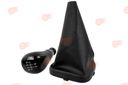 Ручка КПП с черной лаковой вставкой Sal-Man с пыльником на ВАЗ 2113, 2114, 2115_1