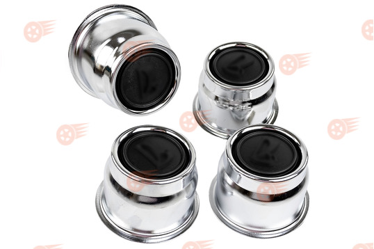 Комплект декоративных колпачков ступиц колес Хром, 4 шт на ВАЗ 2101-2107_1