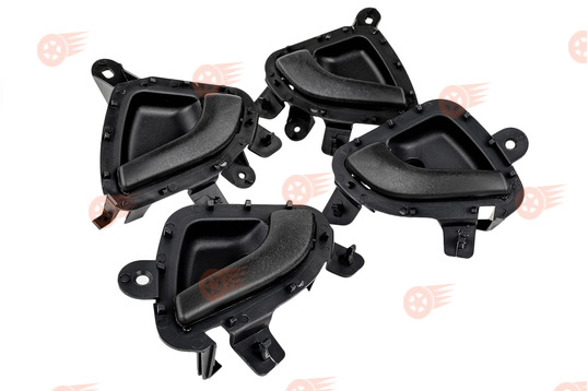 Комплект черных внутренних ручек передних и задних дверей (крючки), 4 шт на Лада Калина 2, Гранта, Гранта FL, Datsun_1