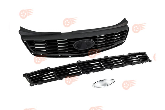 Решетки радиатора и бампера оригинальная с шильдиком на Лада Приора SE, Приора 2_1