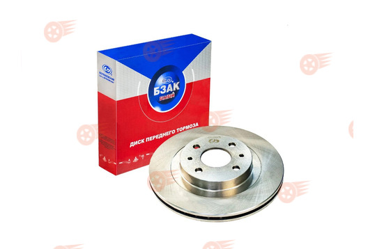 Диск тормозной передний R14 вентилируемый, без насечек и перфорации БЗАК на ВАЗ 2110-2112, Лада Калина, Калина 2, Гранта, Гранта FL, Приора, Datsun_1