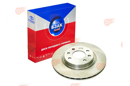 Диск тормозной передний 259 мм вентилируемый, без насечек и перфорации БЗАК на Renault Logan, Megane, Clio 2_1
