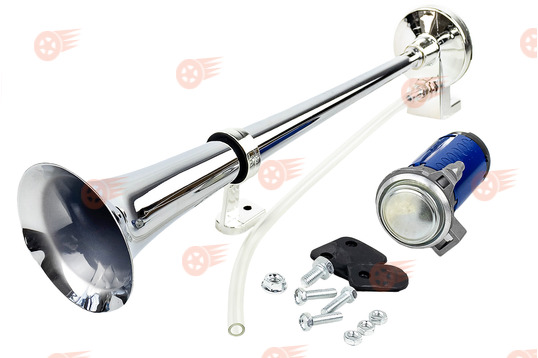 Сигнал воздушный однорожковый со встроенным мотором Iskra универсальный_1