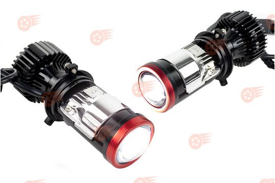 Лампы светодиодные с линзой, цоколь H4, 6000К Yleb7 на ВАЗ 2101-2107, 2108-21099, 2113-2115, Нива Легенд, Гранта, Ларгус_1