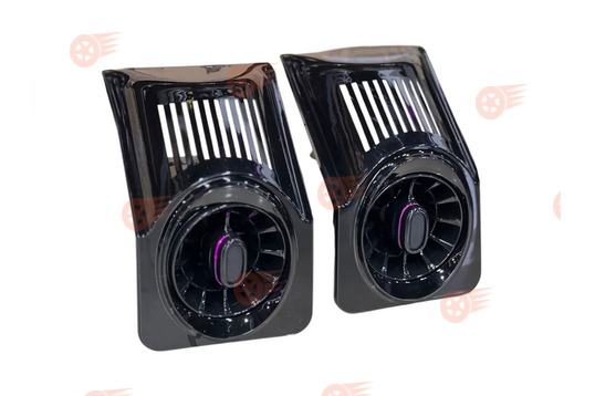 Комплект регулируемых дефлекторов AMG-Style с фиолетовой подсветкой с черными лаковыми переходниками на ВАЗ 2104, 2105, 2107_1