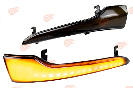 Динамические повторители поворота тонированные бело-желтые Мультиплазма в боковые зеркала образца от 2014 г. на Лада Гранта, Гранта FL, Калина, Калина 2, Datsun_1