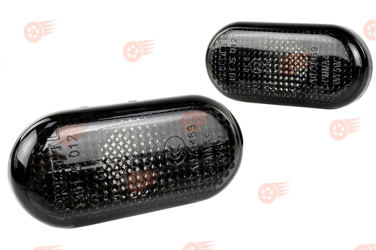 Комплект тонированных (черных) указателей поворота в крылья, 2 шт ML на Ларгус, Ларгус FL, Renault Duster, Logan, Logan 2, Sandero, Sandero 2_1