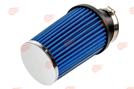 Угловой воздушный фильтр нулевого сопротивления, закрытый синий конус на инжекторные ВАЗ 2101-2115, Лада Гранта, Калина, Приора, Нива Легенд, Нива Тревел, Шевроле Нива_1