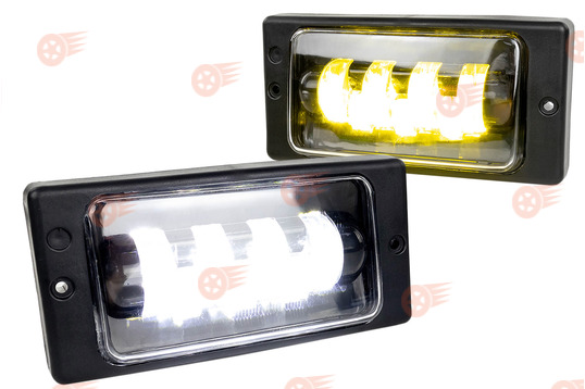 ПТФ светодиодные двухцветные Эконом, 7 линз, 29W, 4400lux на ВАЗ 2110-2112, 2113-2115, Шевроле Нива до 2009 г.в._1