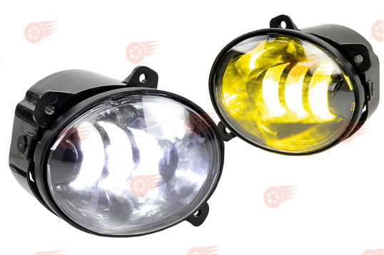 ПТФ светодиодные двухцветные Эконом 22W, 2800lux на Лада Калина, Калина 2, Гранта, Ларгус, УАЗ Патриот, Datsun до 2019 г.в._1