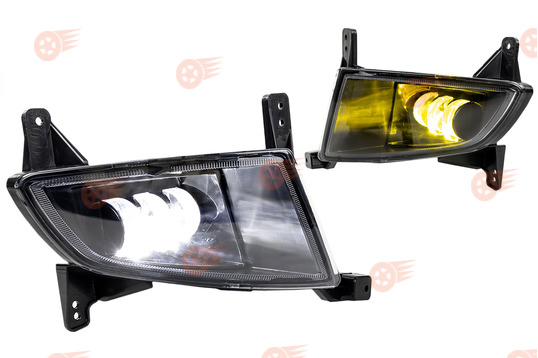 ПТФ светодиодные двухцветные Эконом, 5 линз, 15W, 2200lux на Лада Приора SE седан, Приора 2 с рестайлинговым бампером_1