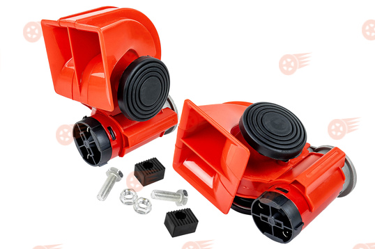 Комплект автомобильных звуковых сигналов (улитка) с компрессором, 2 шт на ВАЗ и иномарки_1