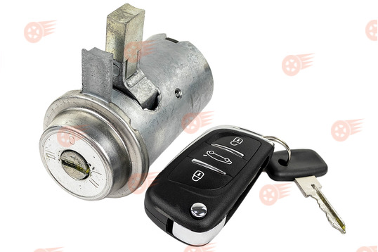 Замок зажигания с выкидным ключом в стиле Peugeot без чипа (пустой) на ВАЗ 2101-2107, Лада Нива 4х4, Нива Легенд_1