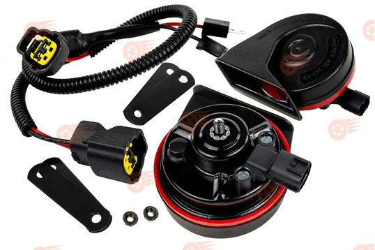 Рупорный воздушный звуковой сигнал SEM-ALI 131 c проводкой штатного подключения на Mercedes, Nissan 1 поколения_1