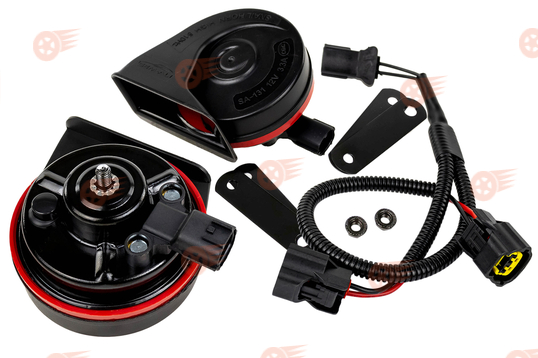 Рупорный воздушный звуковой сигнал SEM-ALI 131 c проводкой штатного подключения на KIA, Hyundai 1 поколения_1