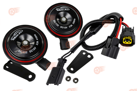 Дисковый воздушный звуковой сигнал SEM-ALI 132 c проводкой штатного подключения на Peugeot, Renault, Citroen 2 поколения, Лада Ларгус, Ларгус FL_1