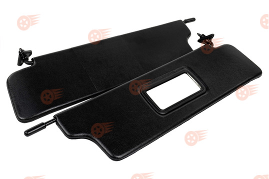 Козырьки солнцезащитные черные с зеркалом на Лада Нива 4х4 1993-2019 г.в._1