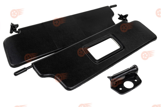 Козырьки солнцезащитные черные с зеркалом и центральным кронштейном на Лада Нива 4х4 1993-2019 г.в._1