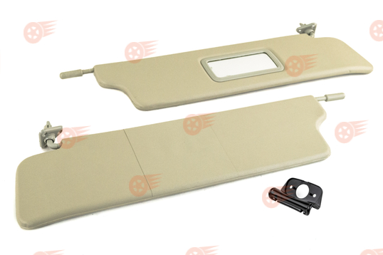 Козырьки солнцезащитные светлые с зеркалом и центральным кронштейном на Лада Нива 4х4 1993-2019 г.в._1