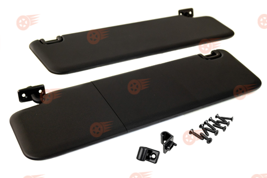 Козырьки солнцезащитные черные без зеркала с крючками и комплектом саморезов на Лада Нива 4х4 с 2020 г. в., Нива Легенд _1