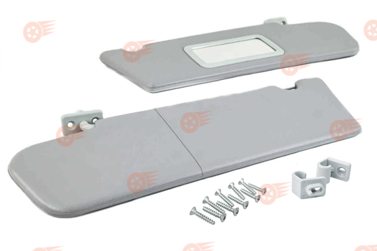 Козырьки солнцезащитные светлые с зеркалом, крючками и комплектом саморезов на Шевроле Нива, Лада Нива Тревел_1