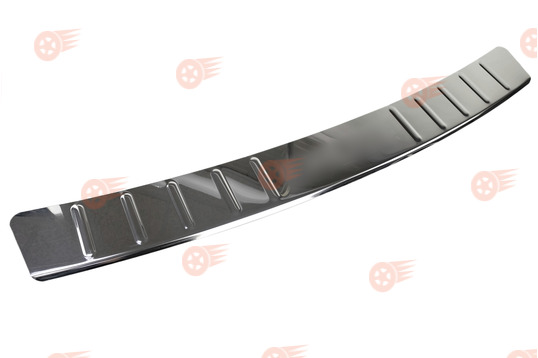 Накладка на задний бампер хромированная из нержавеющей стали с надписью CRUZE на Chevrolet Cruze седан 2009-2012 г.в._1