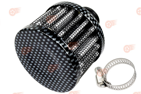 Фильтр нулевого сопротивления вентиляции картерных газов на сапун под карбон MR на ВАЗ 2101-2115, Лада Гранта, Калина, Приора, Нива Легенд, Нива Тревел, Шевроле Нива инжектор_1