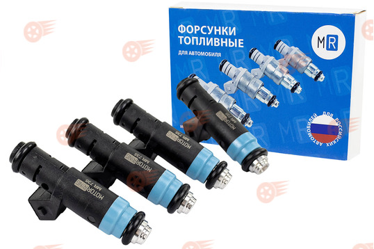 Комплект форсунок MR 735 (аналог 20735), 4 шт на 16 кл ВАЗ 2110-2112, 2113-2115, Лада Калина, Калина 2, Приора, Гранта, Гранта FL с двигателем 21124, 21126, 11194_1
