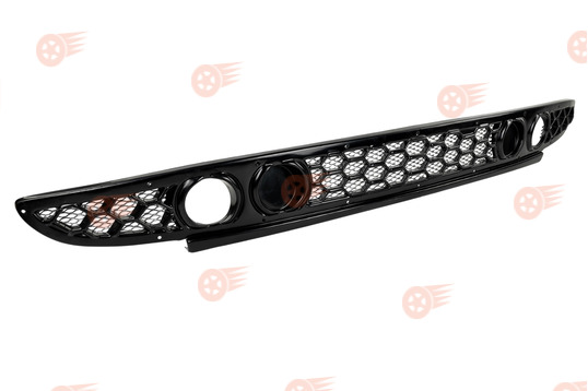 Решетка переднего бампера нижняя Соты под ПТФ на Лада Приора_1