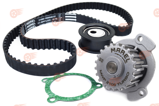 Комплект ремня ГРМ Marel Standart с помпой Magnum Turbo на 8 кл ВАЗ 2108-2115, Лада Приора, Калина, Калина 2, Гранта Стандарт, Ока_1