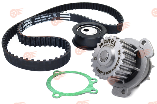 Комплект ремня ГРМ Marel Standart с помпой Magnum на 8 кл ВАЗ 2108-2115, Лада Приора, Калина, Калина 2, Гранта Стандарт, Ока_1