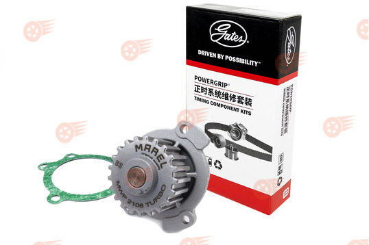 Усиленный комплект ремня ГРМ CHINA ORIGINAL GATES с помпой Marel Magnum Turbo на 8 кл ВАЗ 2108-2115, Лада Приора, Калина, Калина 2, Гранта Стандарт, Ока_1
