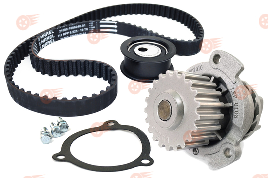 Комплект ремня ГРМ Marel Standart с помпой Luzar на 8 кл ВАЗ 2108-2115, Лада Приора, Калина, Калина 2, Гранта Стандарт, Ока_1